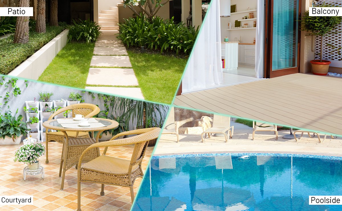 Honhorrs Cushioned Three-Piece Patio Conversation Set, Woven Rattan Seating and Tempered-Glass Table detail